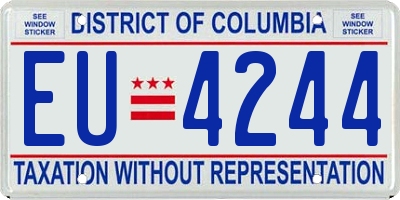DC license plate EU4244