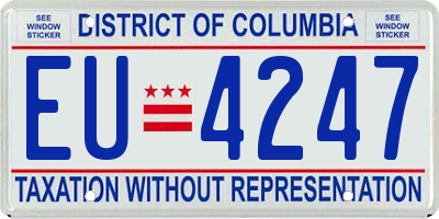 DC license plate EU4247