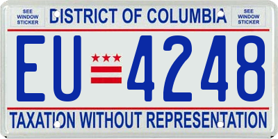 DC license plate EU4248