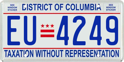 DC license plate EU4249