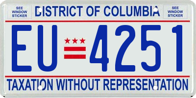 DC license plate EU4251