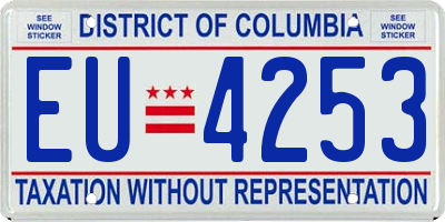 DC license plate EU4253