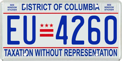 DC license plate EU4260