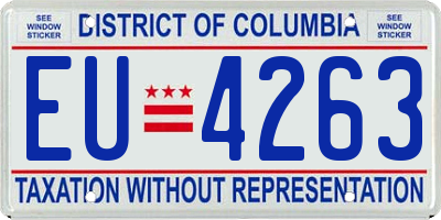 DC license plate EU4263
