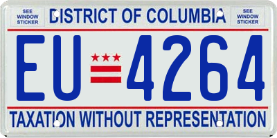 DC license plate EU4264
