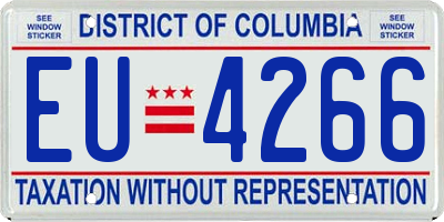 DC license plate EU4266