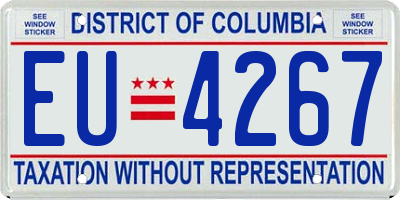 DC license plate EU4267