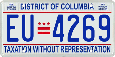 DC license plate EU4269