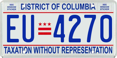 DC license plate EU4270