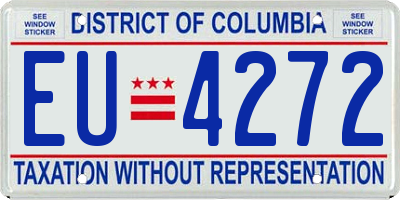 DC license plate EU4272