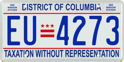 DC license plate EU4273