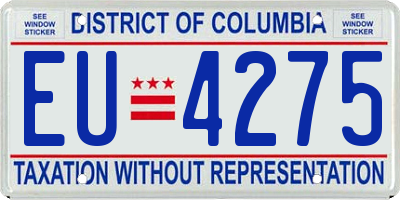 DC license plate EU4275