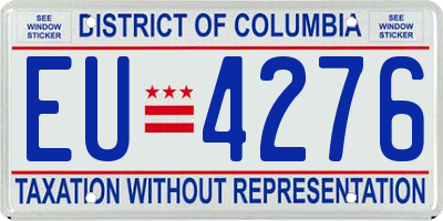 DC license plate EU4276