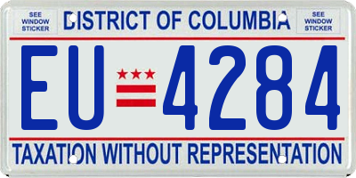DC license plate EU4284