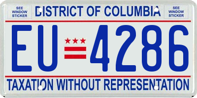 DC license plate EU4286