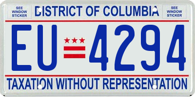 DC license plate EU4294