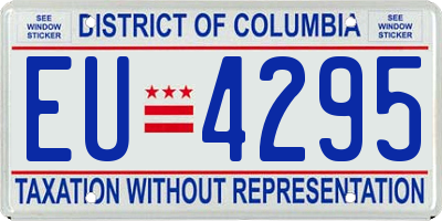 DC license plate EU4295
