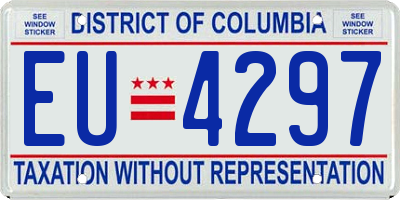 DC license plate EU4297