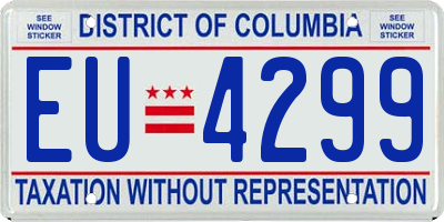 DC license plate EU4299