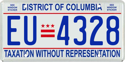 DC license plate EU4328