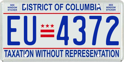 DC license plate EU4372