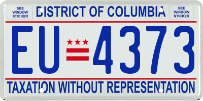 DC license plate EU4373