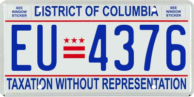 DC license plate EU4376