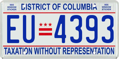 DC license plate EU4393