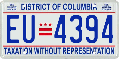 DC license plate EU4394