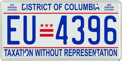 DC license plate EU4396