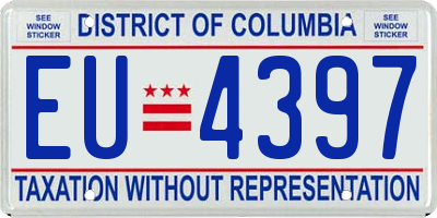 DC license plate EU4397