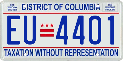 DC license plate EU4401
