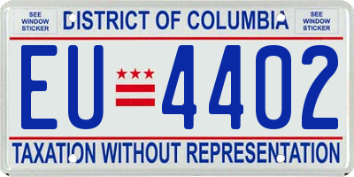 DC license plate EU4402