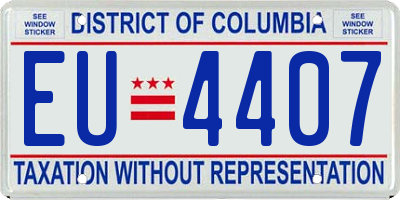 DC license plate EU4407