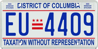 DC license plate EU4409