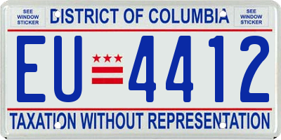 DC license plate EU4412