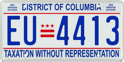 DC license plate EU4413