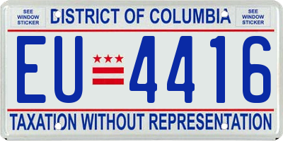 DC license plate EU4416