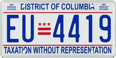 DC license plate EU4419