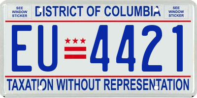 DC license plate EU4421