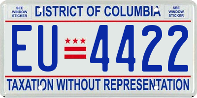 DC license plate EU4422