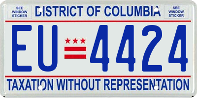 DC license plate EU4424