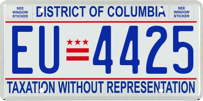 DC license plate EU4425