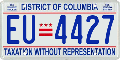 DC license plate EU4427