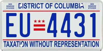 DC license plate EU4431