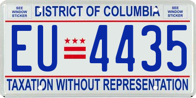 DC license plate EU4435