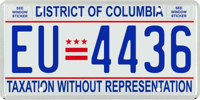 DC license plate EU4436