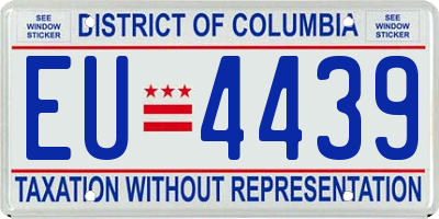 DC license plate EU4439