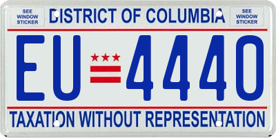 DC license plate EU4440