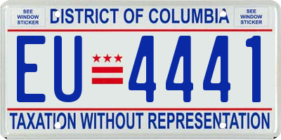 DC license plate EU4441